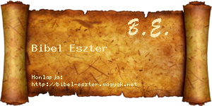 Bibel Eszter névjegykártya